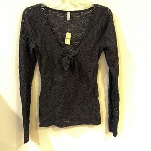 SOLD free people keyhole lace top NWT